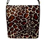 Giraffe Texture, Macro Flap Closure Messenger Bag (L)