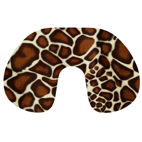 Giraffe Texture, Macro Travel Neck Pillow from ArtsNow.com Front