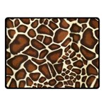 Giraffe Texture, Macro Two Sides Fleece Blanket (Small)