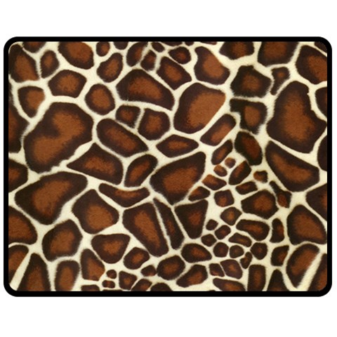 Giraffe Texture, Macro Two Sides Fleece Blanket (Medium) from ArtsNow.com 58.8 x47.4  Blanket Front