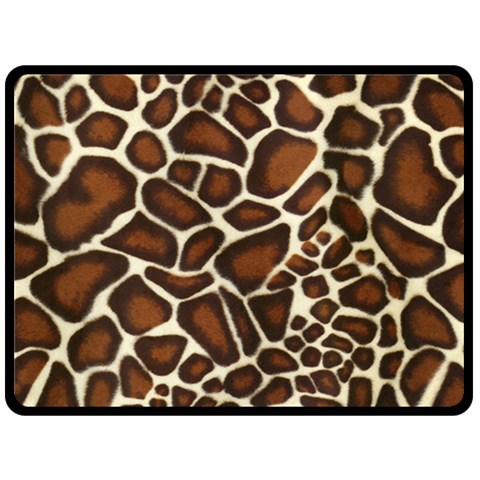 Giraffe Texture, Macro Two Sides Fleece Blanket (Large) from ArtsNow.com 80 x60  Blanket Front