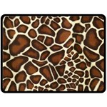 Giraffe Texture, Macro Two Sides Fleece Blanket (Large)