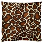 Giraffe Texture, Macro Standard Premium Plush Fleece Cushion Case (Two Sides)