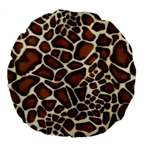 Giraffe Texture, Macro Large 18  Premium Flano Round Cushions from ArtsNow.com Front