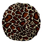 Giraffe Texture, Macro Large 18  Premium Flano Round Cushions