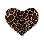 Giraffe Texture, Macro Standard 16  Premium Flano Heart Shape Cushions