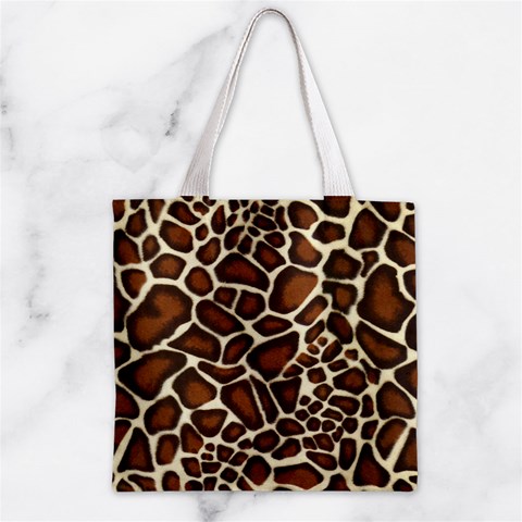 Giraffe Texture, Macro Zipper Grocery Tote Bag from ArtsNow.com Back