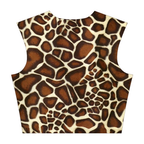 Giraffe Texture, Macro Cotton Crop Top from ArtsNow.com Back