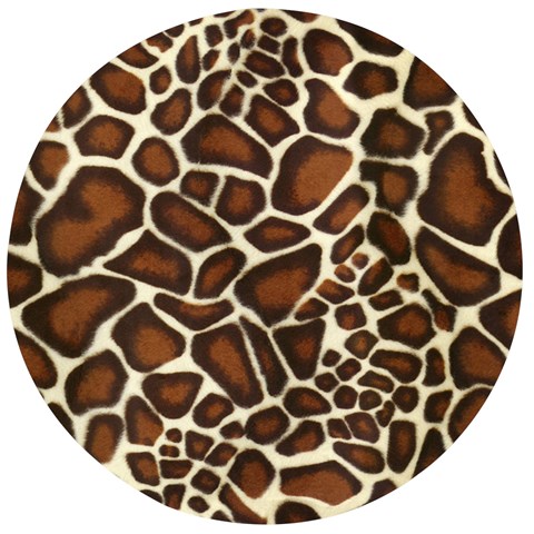 Giraffe Texture, Macro Wooden Bottle Opener (Round) from ArtsNow.com Front