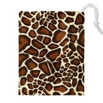 Giraffe Texture, Macro Drawstring Pouch (4XL)