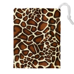 Giraffe Texture, Macro Drawstring Pouch (5XL) from ArtsNow.com Front