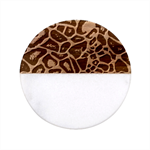 Giraffe Texture, Macro Classic Marble Wood Coaster (Round) 