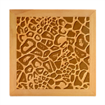 Giraffe Texture, Macro Wood Photo Frame Cube