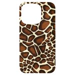 Giraffe Texture, Macro iPhone 14 Pro Black UV Print Case