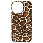 Giraffe Texture, Macro iPhone 14 Pro Max Black UV Print Case