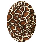 Giraffe Texture, Macro UV Print Acrylic Ornament Oval