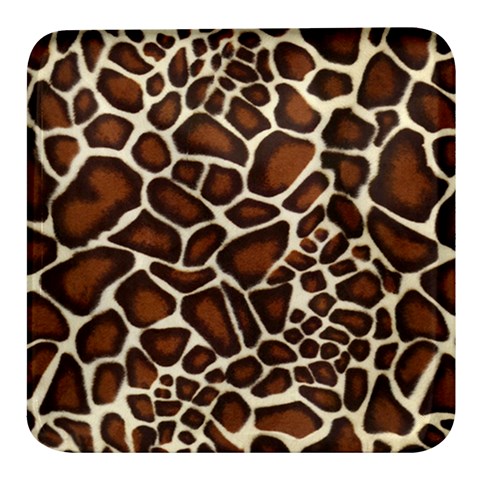 Giraffe Texture, Macro Square Glass Fridge Magnet (4 pack) from ArtsNow.com Front