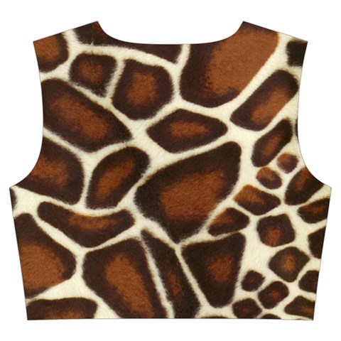 Giraffe Texture, Macro Trumpet Sleeve Cropped Top from ArtsNow.com Back