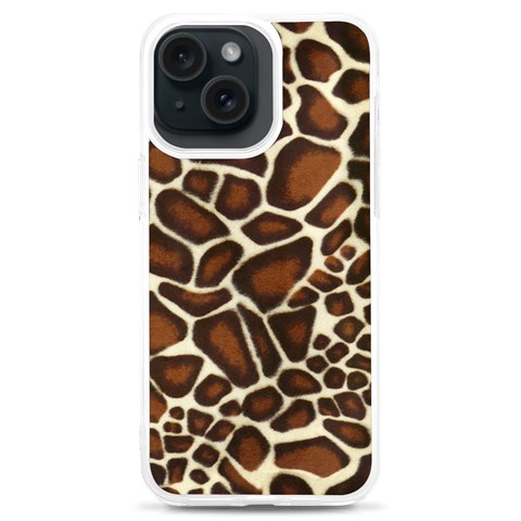 Giraffe Texture, Macro iPhone 15 Plus TPU UV Print Case from ArtsNow.com Front