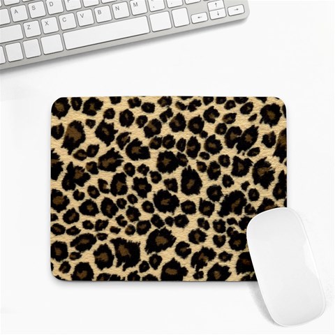 Jaguar Skin Texture, Jaguar Wool Texture, Yellow Small Mousepad from ArtsNow.com Front