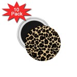 Jaguar Skin Texture, Jaguar Wool Texture, Yellow 1.75  Magnets (10 pack) 