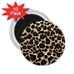 Jaguar Skin Texture, Jaguar Wool Texture, Yellow 2.25  Magnets (10 pack) 