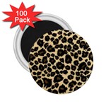 Jaguar Skin Texture, Jaguar Wool Texture, Yellow 2.25  Magnets (100 pack) 