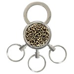 Jaguar Skin Texture, Jaguar Wool Texture, Yellow 3-Ring Key Chain