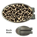 Jaguar Skin Texture, Jaguar Wool Texture, Yellow Money Clips (Oval) 