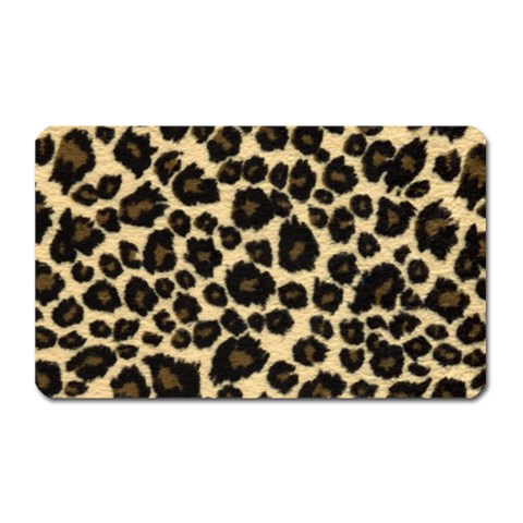 Jaguar Skin Texture, Jaguar Wool Texture, Yellow Magnet (Rectangular) from ArtsNow.com Front