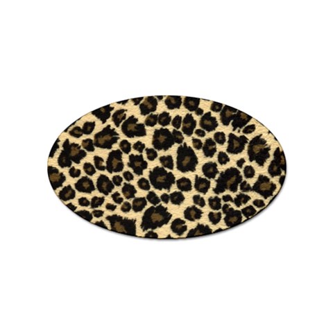 Jaguar Skin Texture, Jaguar Wool Texture, Yellow Sticker Oval (10 pack) from ArtsNow.com Front