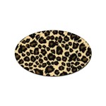 Jaguar Skin Texture, Jaguar Wool Texture, Yellow Sticker Oval (100 pack)