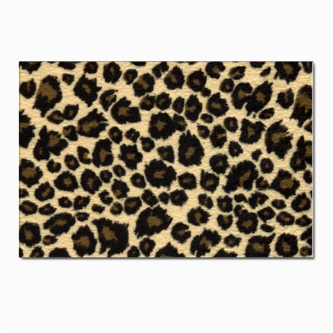 Jaguar Skin Texture, Jaguar Wool Texture, Yellow Postcards 5  x 7  (Pkg of 10) from ArtsNow.com Front