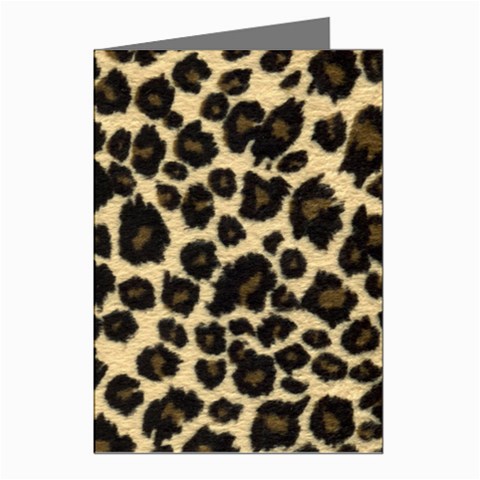 Jaguar Skin Texture, Jaguar Wool Texture, Yellow Greeting Cards (Pkg of 8) from ArtsNow.com Left