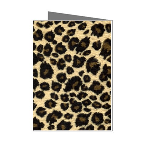 Jaguar Skin Texture, Jaguar Wool Texture, Yellow Mini Greeting Cards (Pkg of 8) from ArtsNow.com Left