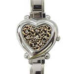 Jaguar Skin Texture, Jaguar Wool Texture, Yellow Heart Italian Charm Watch