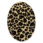 Jaguar Skin Texture, Jaguar Wool Texture, Yellow Oval Ornament (Two Sides)