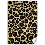 Jaguar Skin Texture, Jaguar Wool Texture, Yellow Canvas 12  x 18 