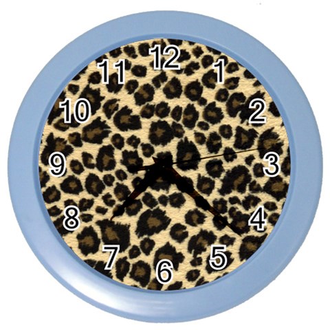 Jaguar Skin Texture, Jaguar Wool Texture, Yellow Color Wall Clock from ArtsNow.com Front