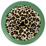 Jaguar Skin Texture, Jaguar Wool Texture, Yellow Color Wall Clock