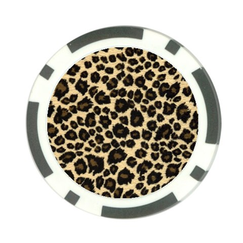 Jaguar Skin Texture, Jaguar Wool Texture, Yellow Poker Chip Card Guard from ArtsNow.com Front