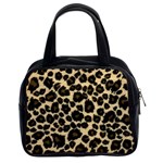 Jaguar Skin Texture, Jaguar Wool Texture, Yellow Classic Handbag (Two Sides)