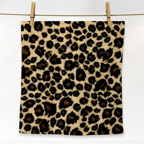 Jaguar Skin Texture, Jaguar Wool Texture, Yellow Face Towel from ArtsNow.com Front