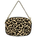 Jaguar Skin Texture, Jaguar Wool Texture, Yellow Chain Purse (Two Sides)