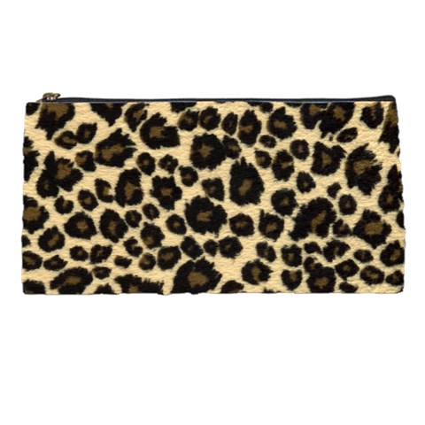 Jaguar Skin Texture, Jaguar Wool Texture, Yellow Pencil Case from ArtsNow.com Front