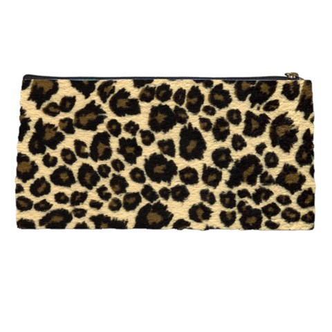 Jaguar Skin Texture, Jaguar Wool Texture, Yellow Pencil Case from ArtsNow.com Back