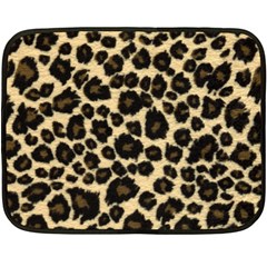 Jaguar Skin Texture, Jaguar Wool Texture, Yellow Two Sides Fleece Blanket (Mini) from ArtsNow.com 35 x27  Blanket Front