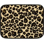 Jaguar Skin Texture, Jaguar Wool Texture, Yellow Two Sides Fleece Blanket (Mini)