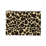 Jaguar Skin Texture, Jaguar Wool Texture, Yellow Cosmetic Bag (Large)