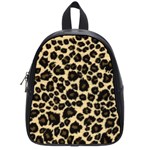 Jaguar Skin Texture, Jaguar Wool Texture, Yellow School Bag (Small)